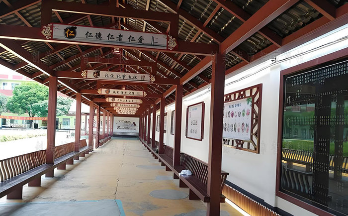 仿古款戶外文化長廊
